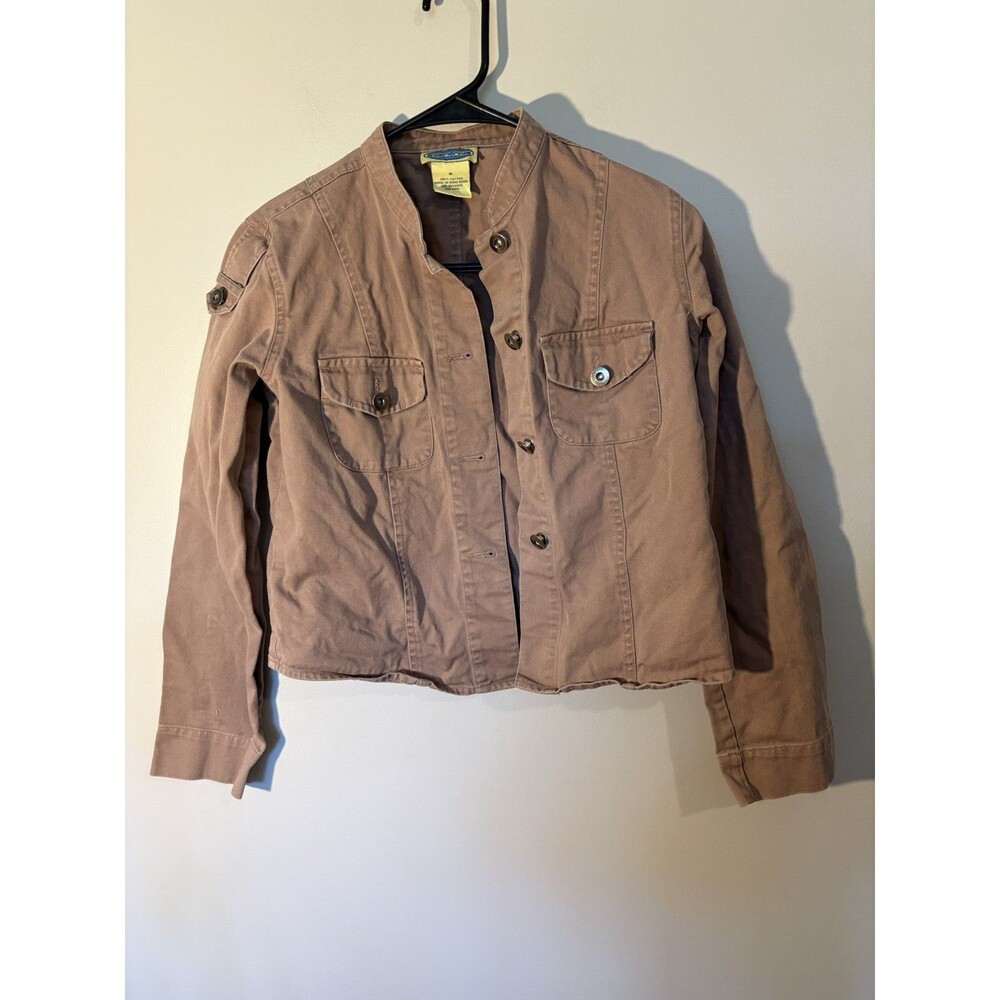 Overdrive, Size S, vintage Y2K Utility Jacket, Brown